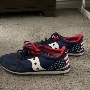 Saucony Kids' Patriotic Blue and Red Sneakers